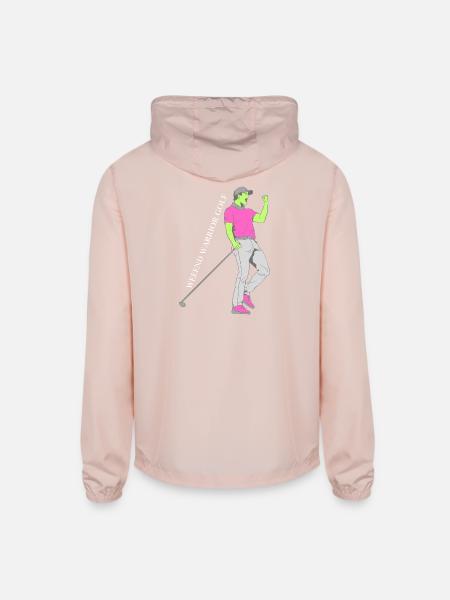 Weekend_Warrior_Golf - Unisex Lightweight Windbreaker Jacket - blush pink