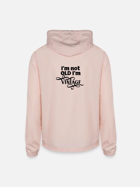 Im not old im vintage - Unisex Lightweight Windbreaker Jacket - blush pink