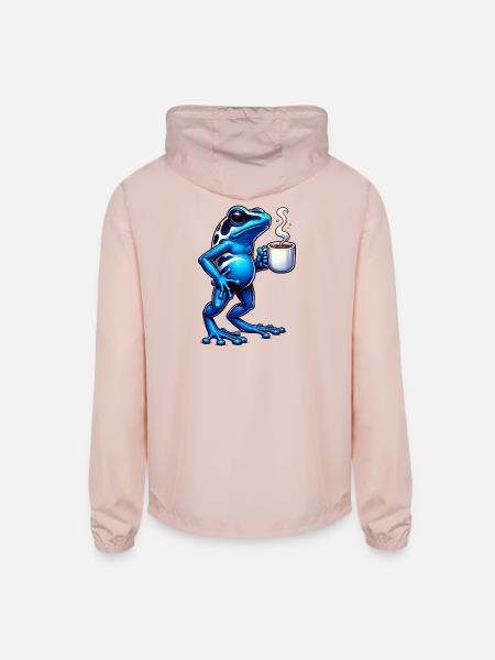 Poison Frog Coffee - Unisex Lightweight Windbreaker Jacket - blush pink 