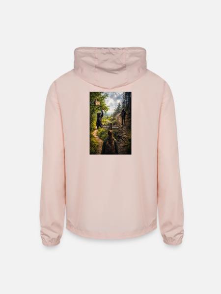 Choose the bear - Unisex Lightweight Windbreaker Jacket - blush pink 