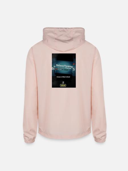SbfavorThinking Podcast Focus on Good - Unisex Lightweight Windbreaker Jacket - blush pink
