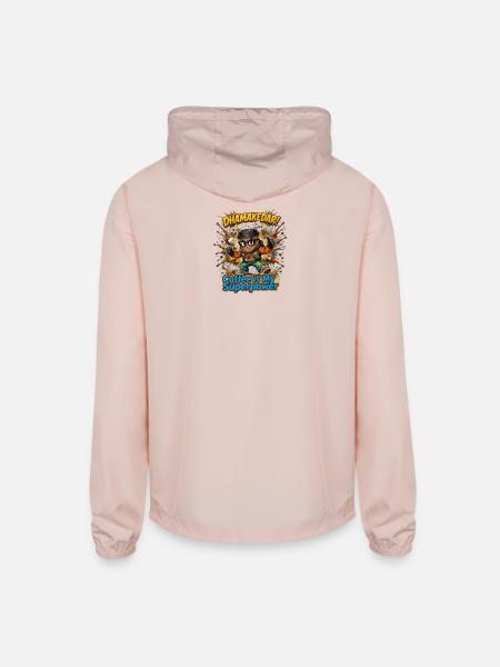 Coffee Is My Superpower Hero - Unisex Lightweight Windbreaker Jacket - blush pink 