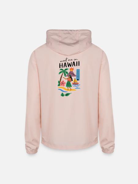 Hawaii Adventure Summer Tee - Unisex Lightweight Windbreaker Jacket - blush pink