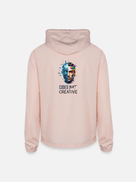 Coded but Creative - Unisex Lightweight Windbreaker Jacket - blush pink