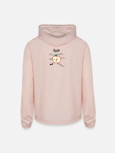 Apple Diagram - Unisex Lightweight Windbreaker Jacket - blush pink