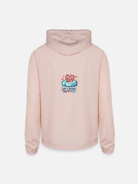 Let s Break the Ice - Unisex Lightweight Windbreaker Jacket - blush pink  - Back