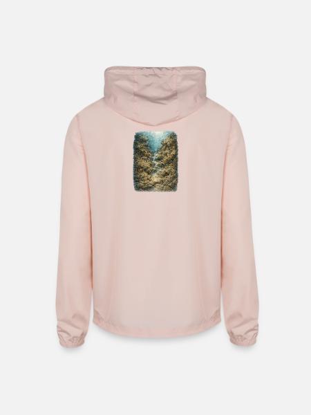 Hidden Ocean Animals - Unisex Lightweight Windbreaker Jacket - blush pink 