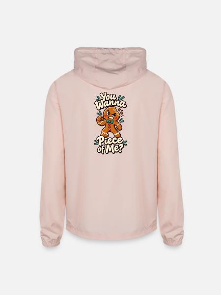 Gingerbread Feisty Phrase - Unisex Lightweight Windbreaker Jacket - blush pink