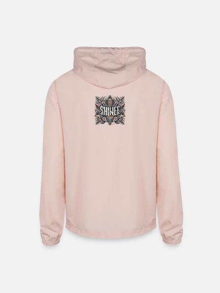 Shine Bright Ornamental Mandala - Unisex Lightweight Windbreaker Jacket - blush pink