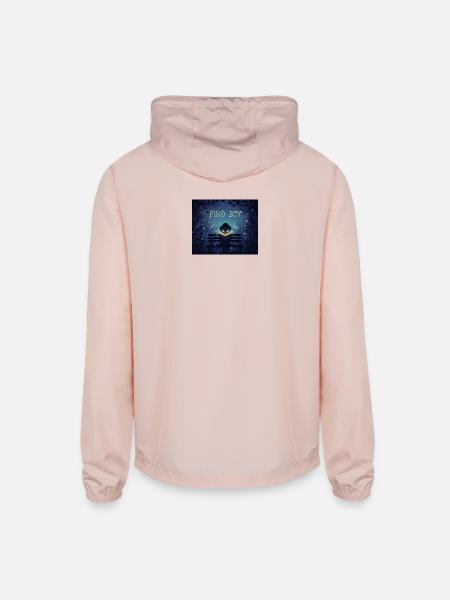 Find Joy Night Reading Glow - Unisex Lightweight Windbreaker Jacket - blush pink  - Back