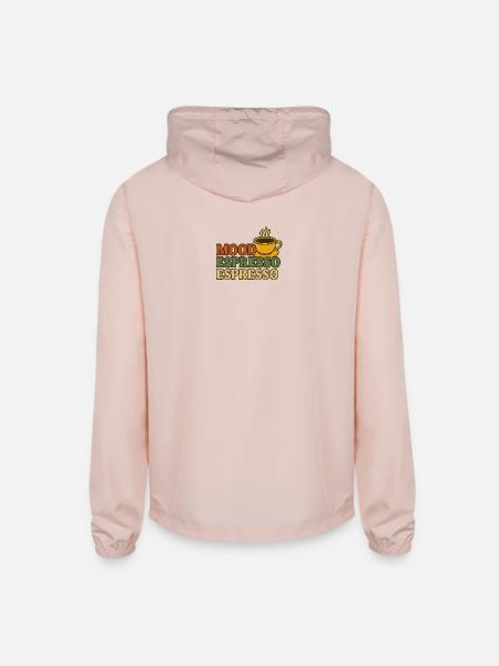 Mood Espresso Coffee Design - Unisex Lightweight Windbreaker Jacket - blush pink