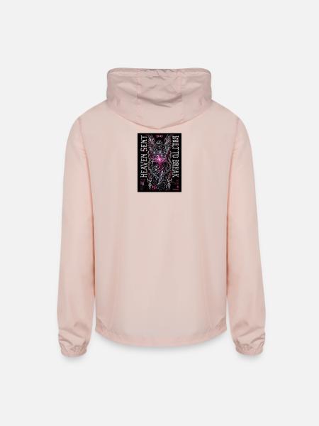 Heaven Bleed Neon Angel Wings - Unisex Lightweight Windbreaker Jacket - blush pink