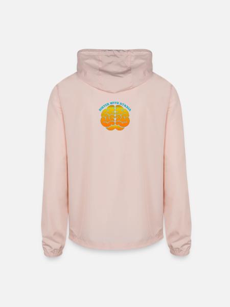 Sister With Ataxia - Unisex Lightweight Windbreaker Jacket - blush pink  - Back