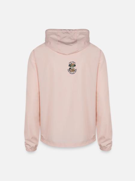 Ramen Mountain Scenic Route Funny Food T-Shirt - Unisex Lightweight Windbreaker Jacket - blush pink  - Back