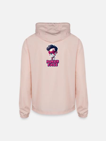 Poker Face - Unisex Lightweight Windbreaker Jacket - blush pink