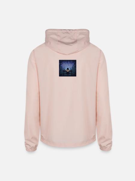 Find Joy Night Reading - Unisex Lightweight Windbreaker Jacket - blush pink  - Back