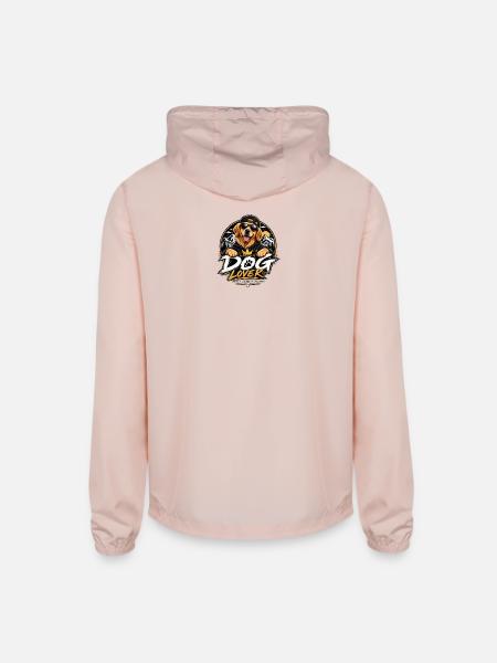 Royal Dog Love Graphic - Unisex Lightweight Windbreaker Jacket - blush pink