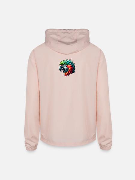 Parrot head - Unisex Lightweight Windbreaker Jacket - blush pink 