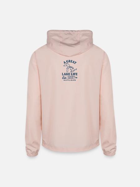 It's a Great Lake Life - Unisex Lightweight Windbreaker Jacket - blush pink