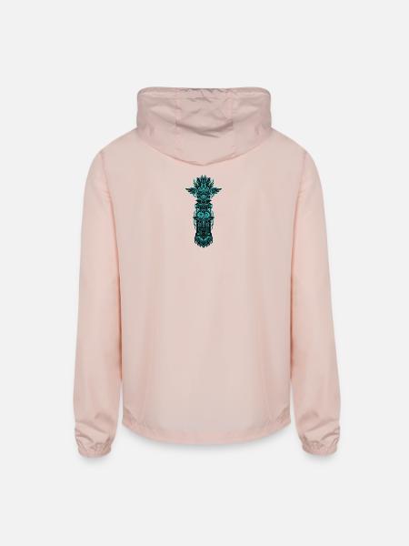 Neon Circuit Totem - Unisex Lightweight Windbreaker Jacket - blush pink