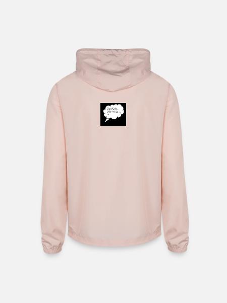 Thought Cloud Love Script - Unisex Lightweight Windbreaker Jacket - blush pink