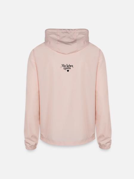 Mia Kehm Zammm Script Heart - Unisex Lightweight Windbreaker Jacket - blush pink