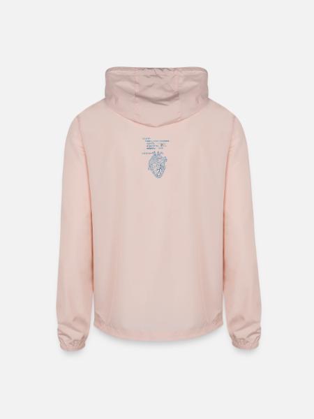 CodeHeart Anatomy Illustration - Unisex Lightweight Windbreaker Jacket - blush pink