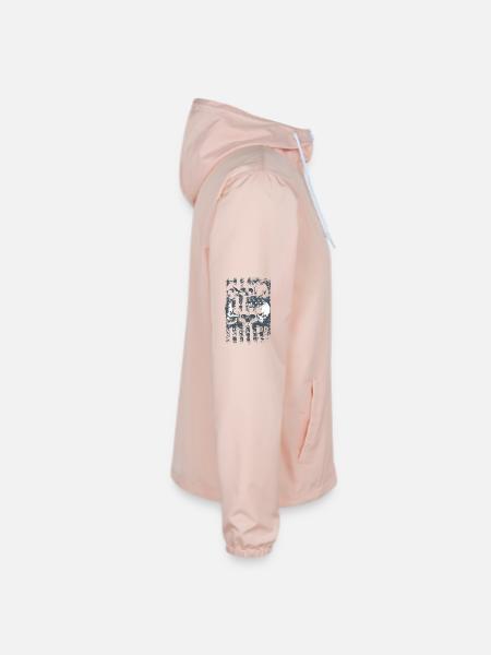 FEAR - Unisex Lightweight Windbreaker Jacket - blush pink  - Right