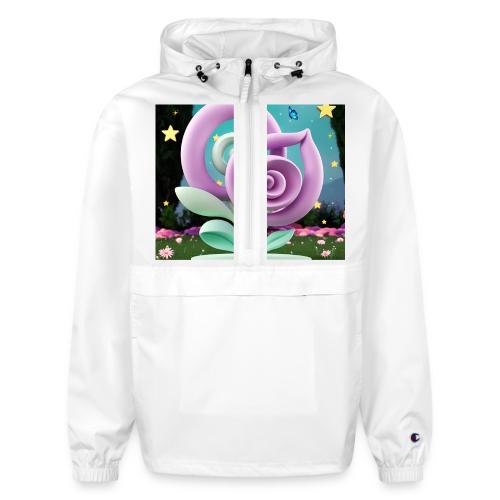 Lila Bloom | Double Floral Eco-Inspired Art - Champion Packable Jacket