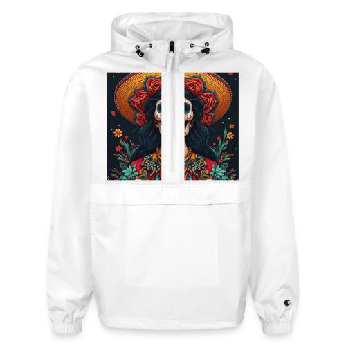 Charra Skull Art | Traditional Mexican Design - Champion Packable Jacket