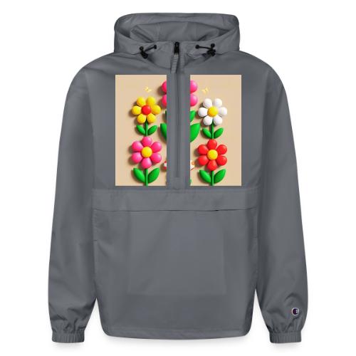 3D Flowers and Butterflies in Amber, Floral Design - Champion Packable Jacket