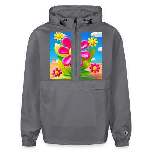 Pink Floral Peace | Sky & Nature Design - Champion Packable Jacket