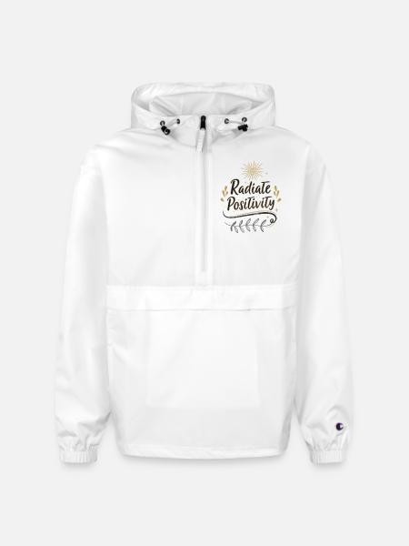 Radiate Positivity - Champion Packable Jacket - white
