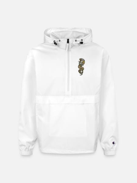 Serpentine Engine Glyph - Champion Packable Jacket - white