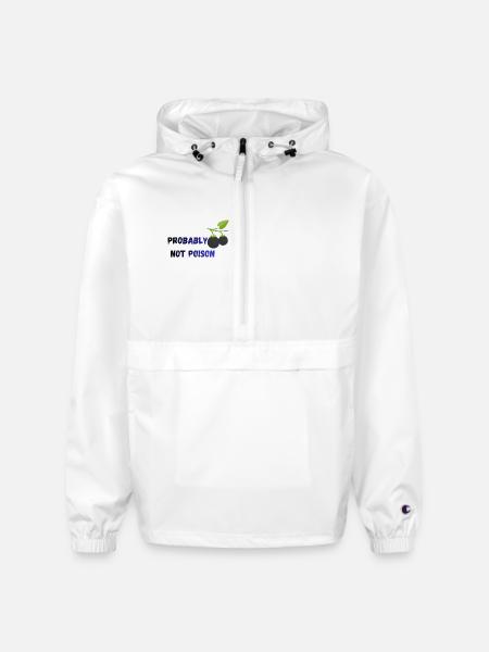 Probably Not Poison -Black Nightshade - Champion Packable Jacket - white