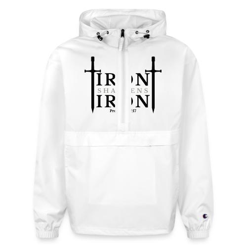 Iron Sharpens Iron - Proverbs 27:17 (Black & Grey) - Champion Packable Jacket