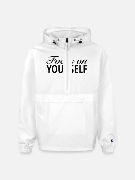 Focus on yourself - Champion Packable Jacket - white