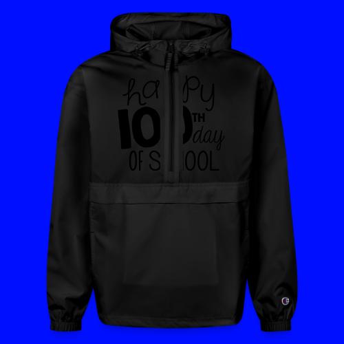 Happy 100th Day of School Chalk Teacher T-Shirt - Champion Packable Jacket