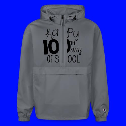 Happy 100th Day of School Chalk Teacher T-Shirt - Champion Packable Jacket