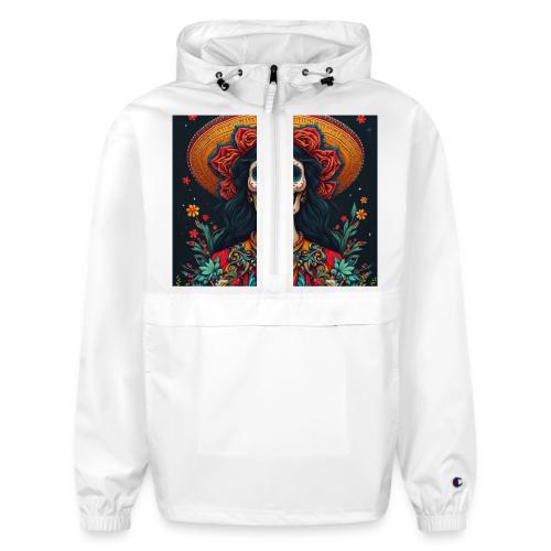 Charra Skull Art | Traditional Mexican Design - Champion Packable Jacket
