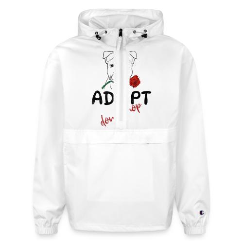 Retro Adopt Dont Shop Cute Puppy Rose Tee - Champion Packable Jacket