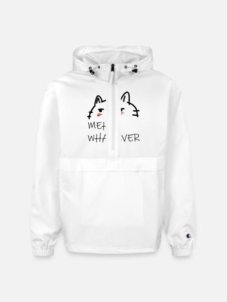 Meh Whatever - Champion Packable Jacket - white