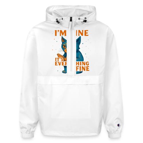 Funny Cat I’m Fine It’s Everything Fine– Retro tee - Champion Packable Jacket