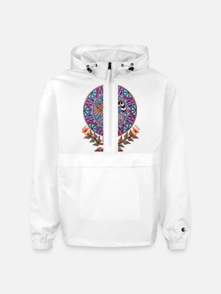 Native Huichol Peyote Deer - Champion Packable Jacket - white