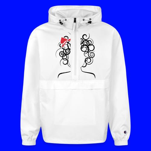 Curly Girl with Red Bow - Champion Packable Jacket