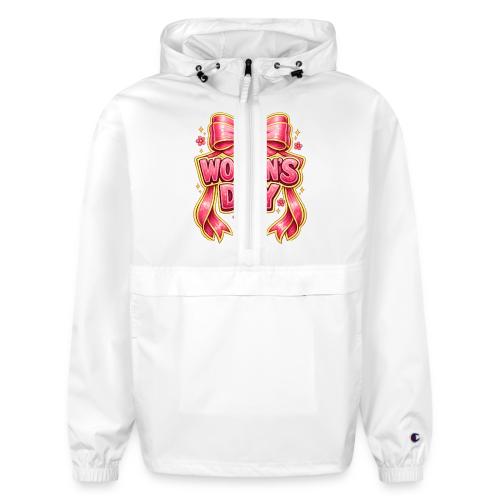 Cute Pink Bow Women’s Day Feminist Symbol - Champion Packable Jacket