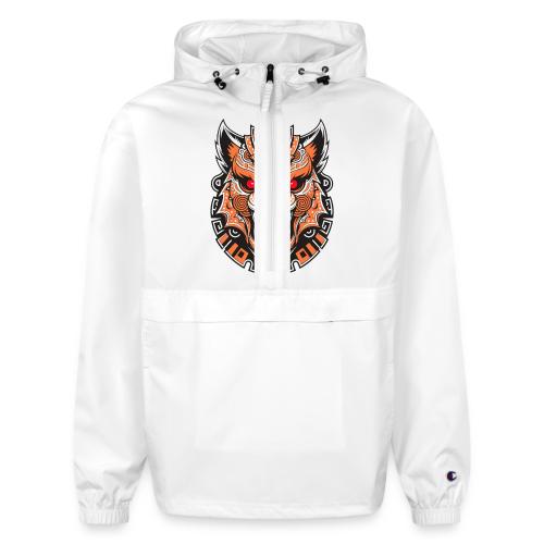 Tribal Demon Wolf Mask - Champion Packable Jacket