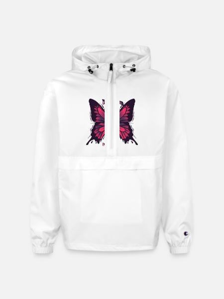 Butterfly Dagger - Champion Packable Jacket - white