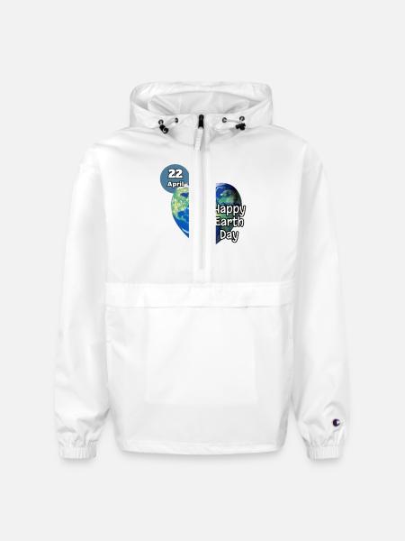 Happy Earth Day - Champion Packable Jacket - white