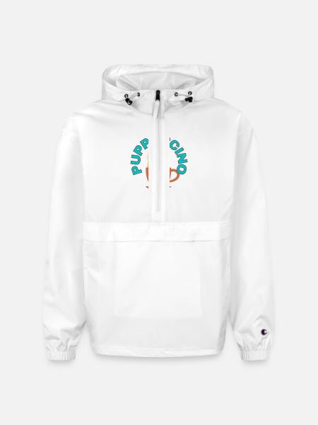 PUPPUCCINO, FUNNY COFFEE DOG - Champion Packable Jacket - white